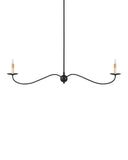 Saxon Black Linear Chandelier