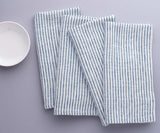 Red Linen Striped Napkins