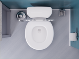 XL COMFORT Round Closed Toilet Seat in White