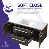 Conques 48 in. W x 20 in. H Bathroom Vanity in Rich Brown