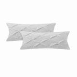 400TC Cotton Sateen Solid Pintuck Body Pillowcases (Set Of 2)