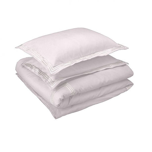 400TC Luxurious Triple Embroidery Cotton Sateen Solid All-In Bedding Bundle