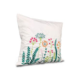 Blossom Greenery Embroidery Pillow Cover (Set of 1)