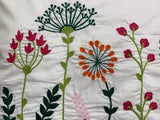 Blossom Greenery Embroidery Pillow Cover (Set of 1)
