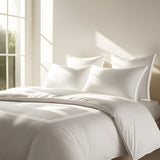 400TC Cotton Double Embroidery Sateen Solid Duvet Cover Set