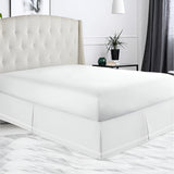 400TC Sateen Solid Cotton Double Embroidered Tailored Bed Skirt