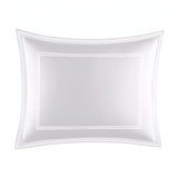 400TC Edge Embroidery & Double Border Cotton Sateen Solid Pillow Sham