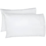 400TC Embroidery Cotton Sateen Solid Pillowcases (Set Of 2)