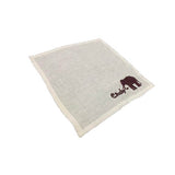 Linen Elephant Embroidered Napkins (Set Of 4)