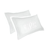 Monogram 400TC Cotton Edge Border Embroidery Pillow Sham