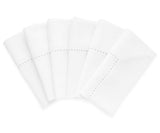 Hemstitch Cocktail Napkins - Set of 12