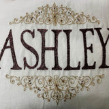 Personalized Name Wine Gold Throw Pillow Cover (Set of 1)