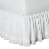 400TC Sateen Solid Cotton Fringe Ruffle Bed Skirt