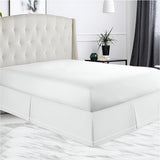 400TC Sateen Solid Cotton Single Embroidered Border Tailored Bed Skirt