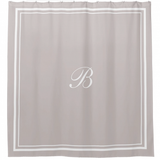 Classic Border Frame Cotton Shower Curtain