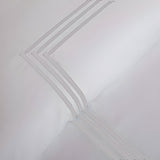 400TC Cotton Triple Embroidery Sateen Solid Duvet Cover Set