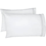 400TC Triple Embroidery Cotton Sateen Pillowcases (Set Of 2)