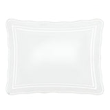 400TC Wavy Embroidery & Border Cotton Sateen Solid Pillow Sham