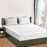 300TC Sateen Stripe Cotton Fitted Sheet