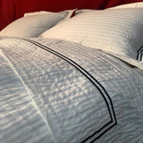400TC Striped Cotton Sateen Double Embroidery Coverlet