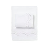 Double Wavy Embroidered Cotton Sheet Set