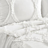 400TC Cotton Sateen Solid Textured Ruffle Bedspread Set