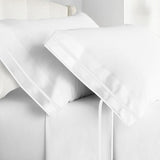 400TC Embroidery & Border Cotton Sateen Solid Top Sheet
