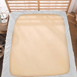 400TC Luxurious Triple Embroidery Sateen Solid Cotton Fitted Sheet