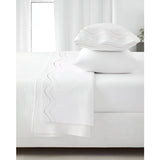 Double Wavy Embroidered Cotton Sheet Set