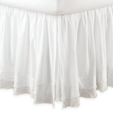 400TC Sateen Solid Cotton Fringe Ruffle Bed Skirt