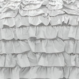 400TC Sateen Solid Cotton Waterfall Ruffle Duvet Cover Set