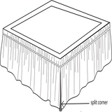 400TC Cotton Pom Fringe Sateen Solid Wrap Around Boho Bed Skirt