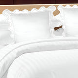 400TC U Shape Scallop Embroidery Cotton Duvet Cover Set