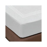 400TC Luxurious Triple Embroidery Sateen Solid Cotton Fitted Sheet