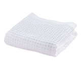 White Cotton Waffle Bath Towel