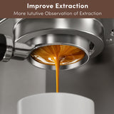 51mm Bottomless Portafilter, Wirsh 3 Ears Full Stainless Steel Bottomless Naked Portafilter