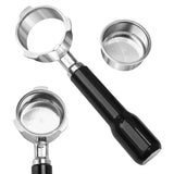 51mm Bottomless Portafilter, Wirsh 3 Ears Full Stainless Steel Bottomless Naked Portafilter