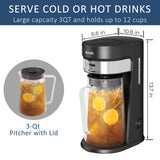 Wirsh Iced Coffee Maker, Iced Tea Maker with 85 Ounce Pitcher,Strength Control and Reusable Filter