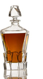 Crystal Wine and Whiskey Iceberg Mountain Glacier Decanter with 4 Glasses