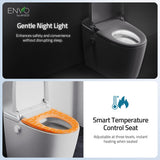 ENVO Dia Series 1.28 GPF 1-piece Auto Open Smart Bidet Toilet in White with Dual Flush, Heated Seat, and Foot Sensor