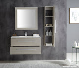 Conques 39 in. W x 20 in. H Bathroom Vanity Set in Rich White