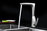 ANZZI Timbre Elegant Kitchen Faucet, Single Gyroscopic Control, 360° Swivel Spout, 1.5 GPM, Rhino Alloy Solid Brass, cUPC Certified