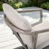 Amalfi 360° Swivel Rocking Aluminum Patio Dining Chair Set of 2