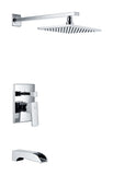 Mezzo Series 1-Handle 1-Spray Tub and Shower Faucet in Matte Black