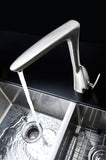 ANZZI Timbre Elegant Kitchen Faucet, Single Gyroscopic Control, 360° Swivel Spout, 1.5 GPM, Rhino Alloy Solid Brass, cUPC Certified