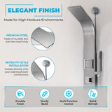 Aura Series 39 in. 2-Jetted Full Body Shower Panel System with Rainfall Showerhead and Spray Wand