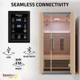 Yoga Sauna 2-Person Infrared Indoor Hemlock Wood Sauna with Removable Bench, and Floor Heating for Perfect Yoga Sessions