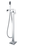 Angel 2-Handle Claw Foot Tub Faucet with Hand Shower in Polished Chrome