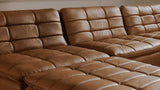 Lino Lounge Modular Sectional Tan Leather