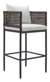 Palm Paradise Barstool Gray